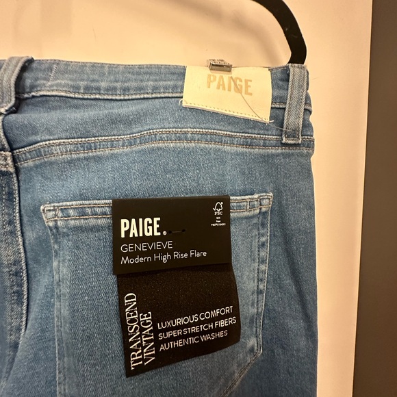 Paige Genevieve Golden Years High Rise Flare Jeans Size 32 NWT - Picture 7 of 9